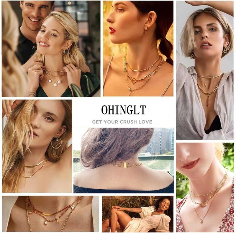 OHINGLT Necklace Layering Clasps Magnetic Slide Lock Clasp Necklace Connector Multi Strands Slide Tube Clasps - Image 5